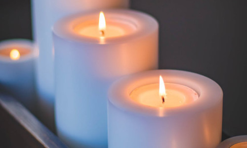 photo of white candles